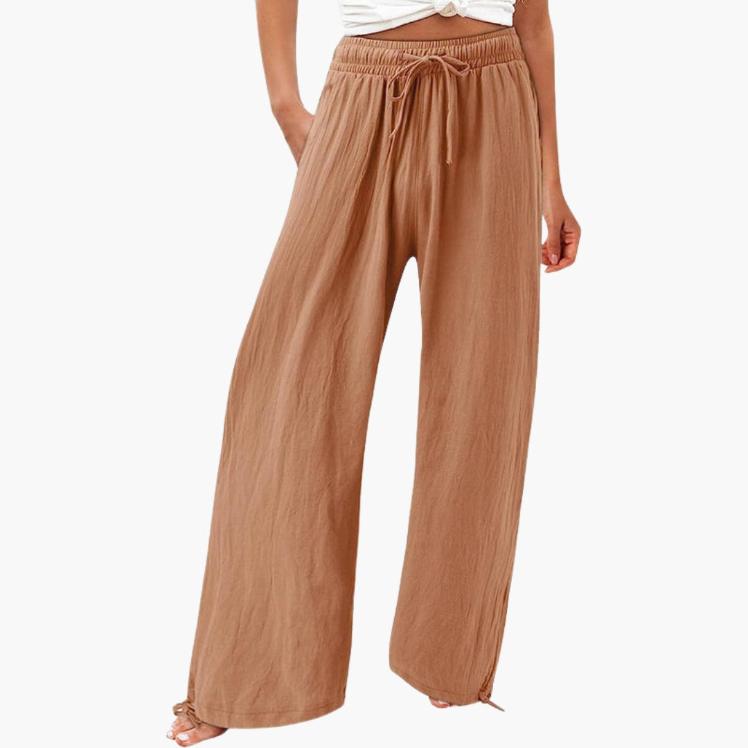 Pantalones para mujer con bolsillos laterales