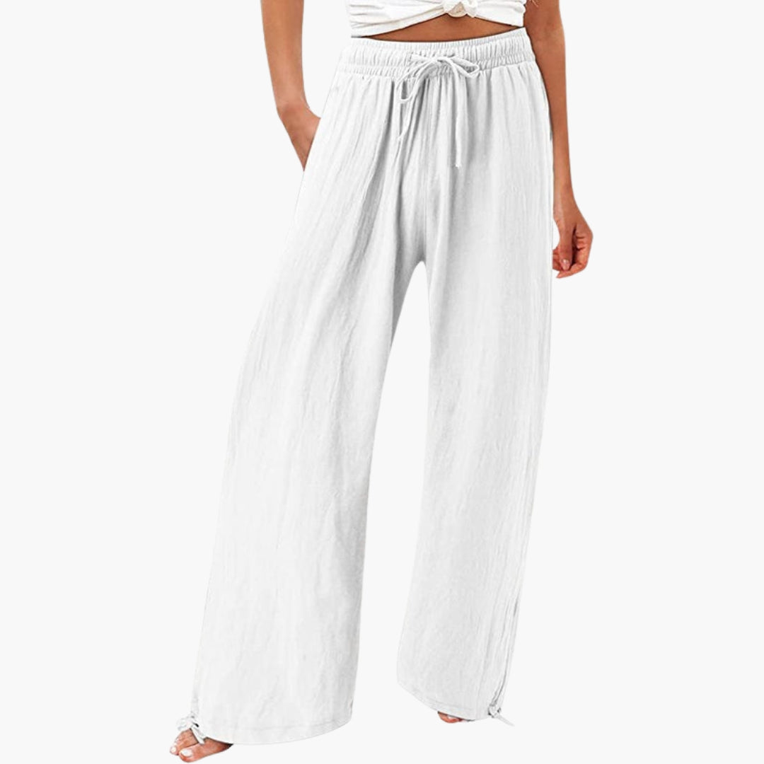 Pantalones para mujer con bolsillos laterales