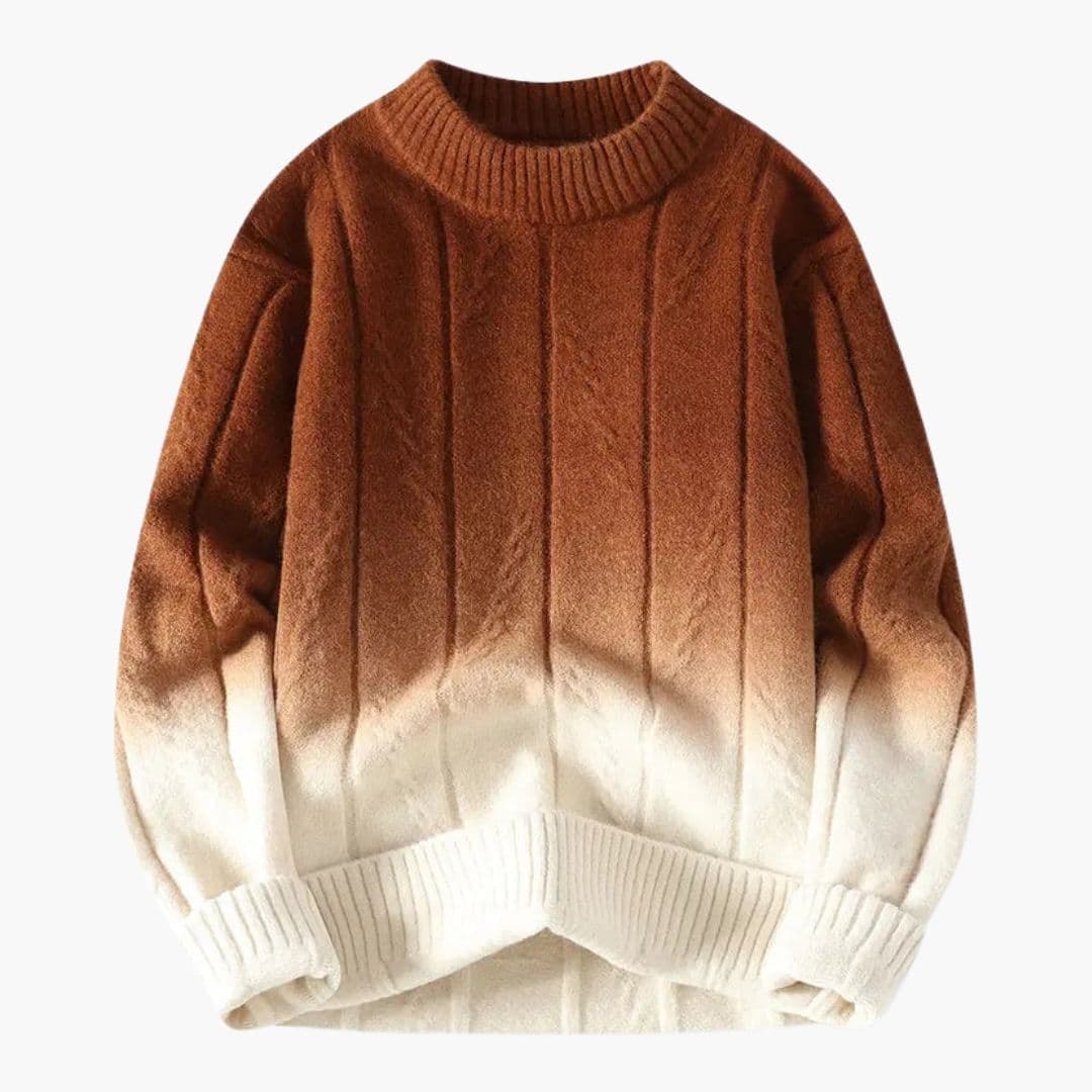 Pull Homme Col Rond Effet Dégradé