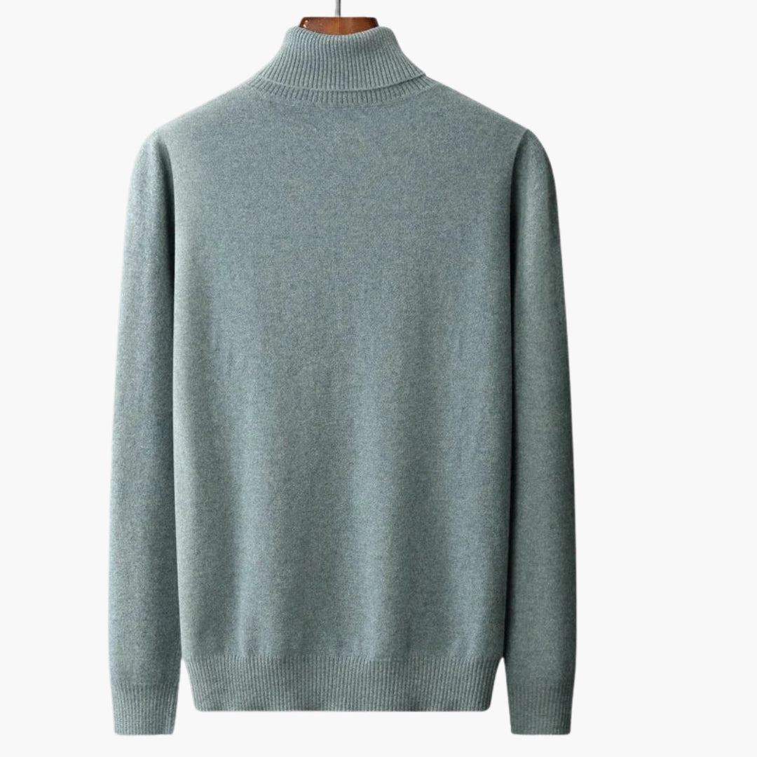 Suéter de cuello alto para hombre con mangas largas