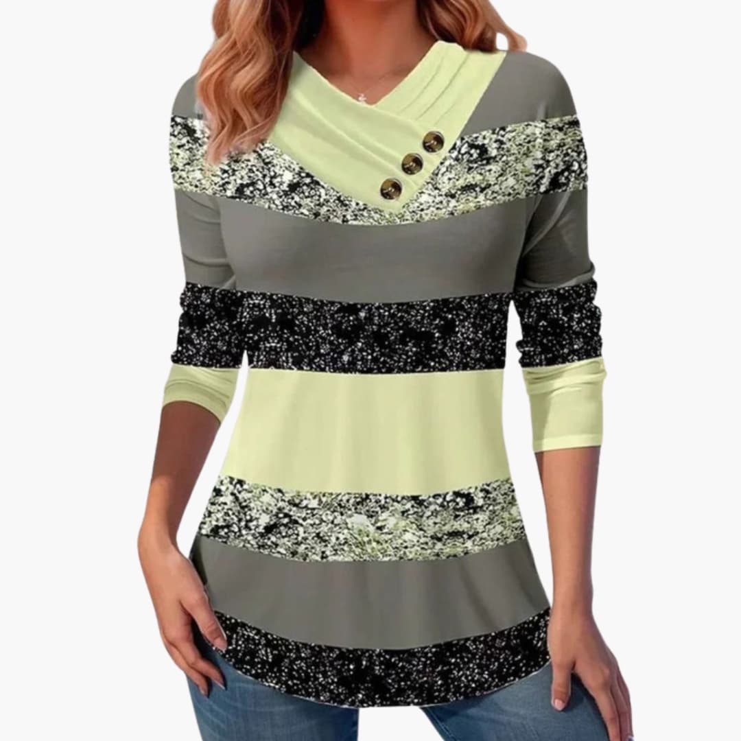 Damski sweter z dekoltem w serek z cienkiej dzianiny o eleganckim kroju
