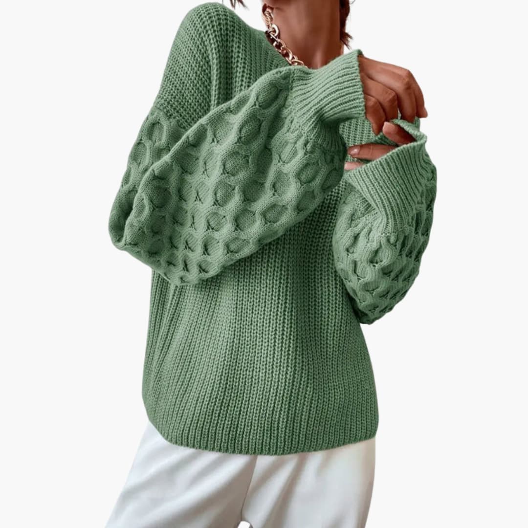 Damenpullover aus Strick für den Herbst mit definierter Textur