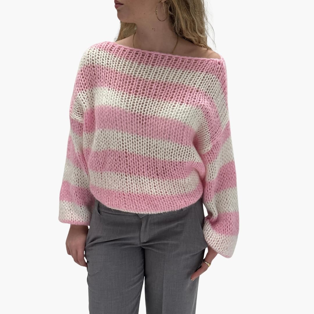 Pull femme oversize à rayures