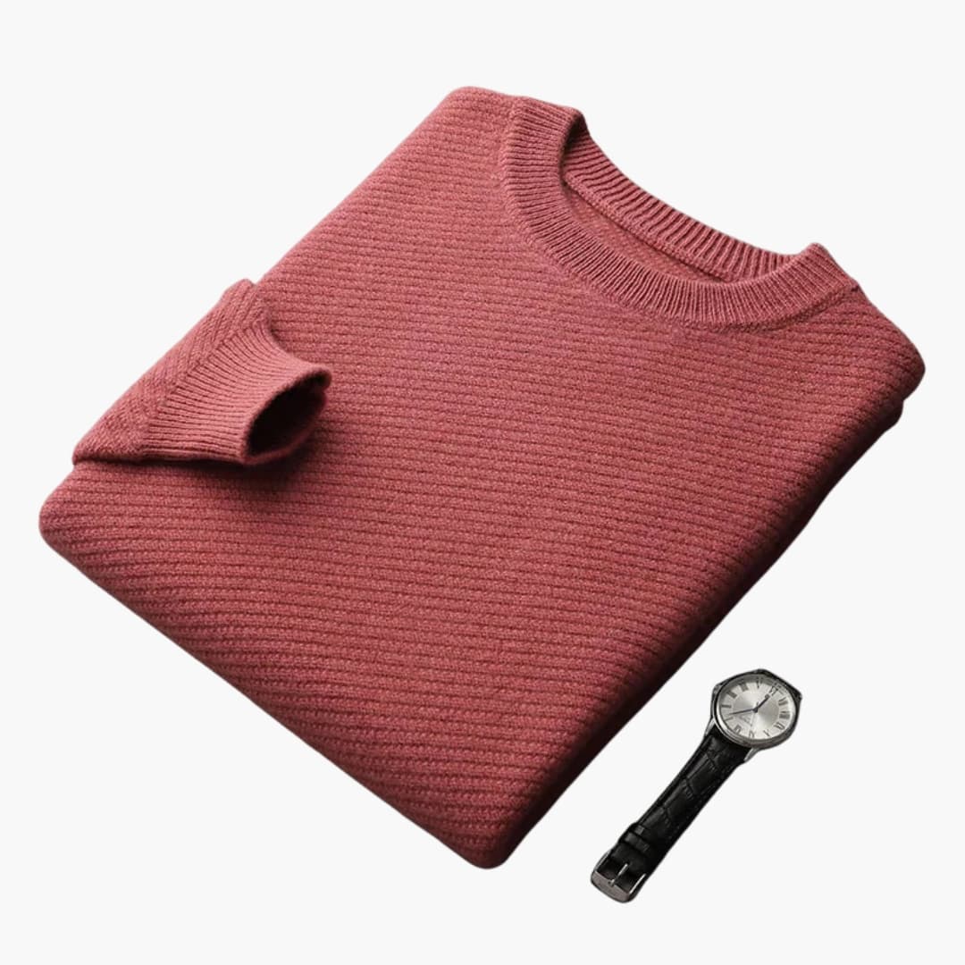 Camisola de gola alta de malha para homem com mangas compridas