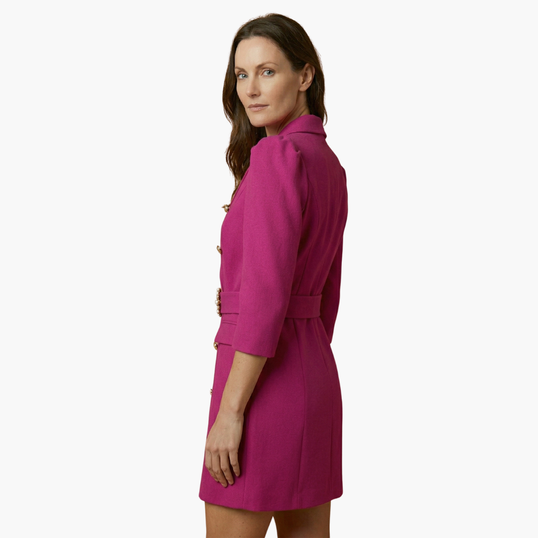 Robe blazer femme avec encolure à revers