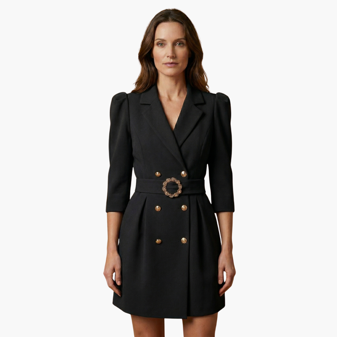 Robe blazer femme avec encolure à revers
