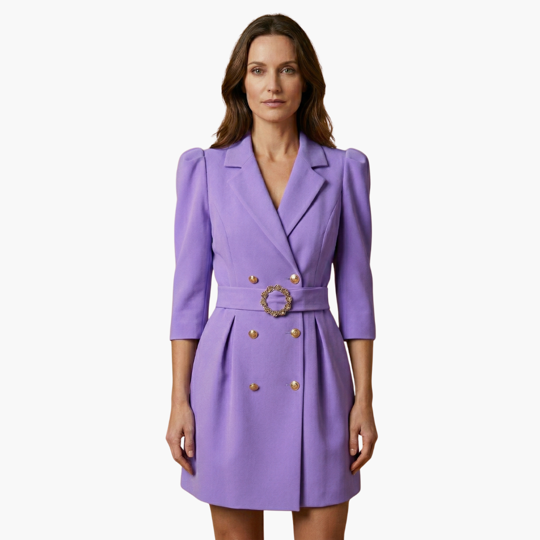 Robe blazer femme avec encolure à revers