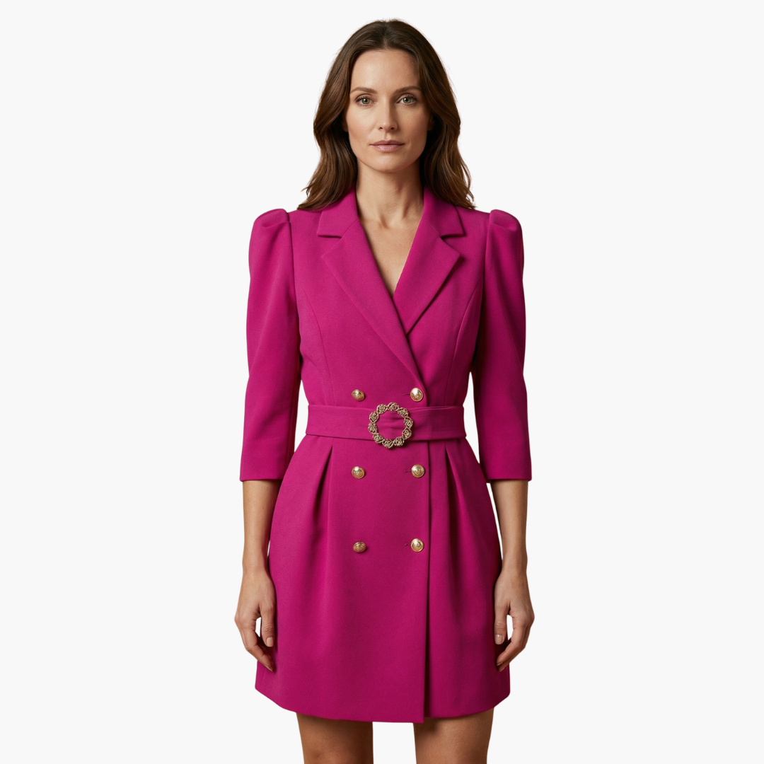 Robe blazer femme avec encolure à revers