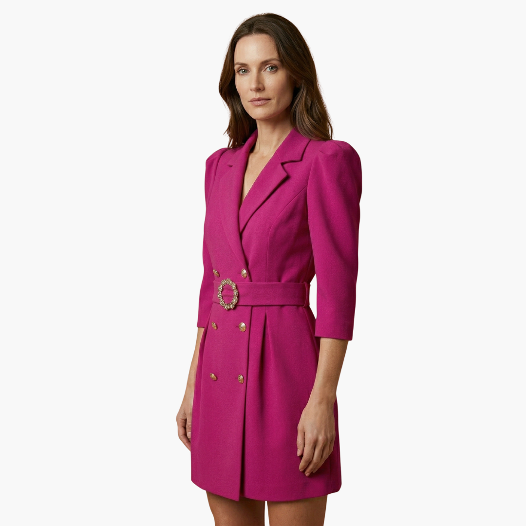 Robe blazer femme avec encolure à revers