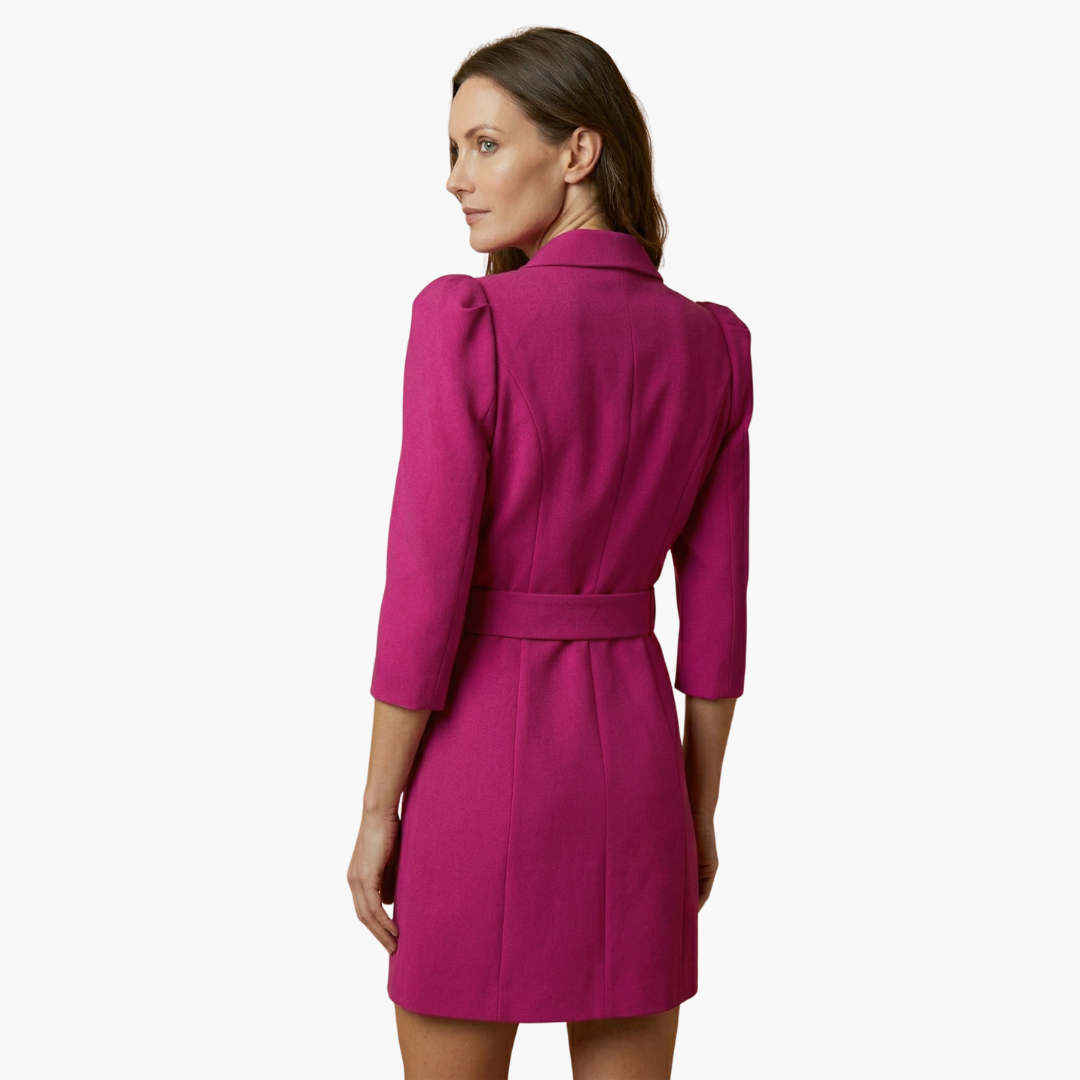 Robe blazer femme avec encolure à revers