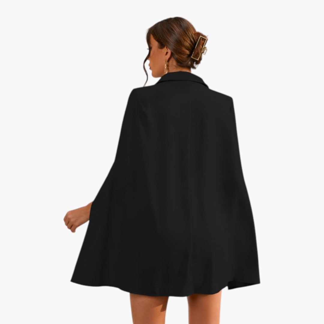 Robe blazer femme mini avec cape et ceinture