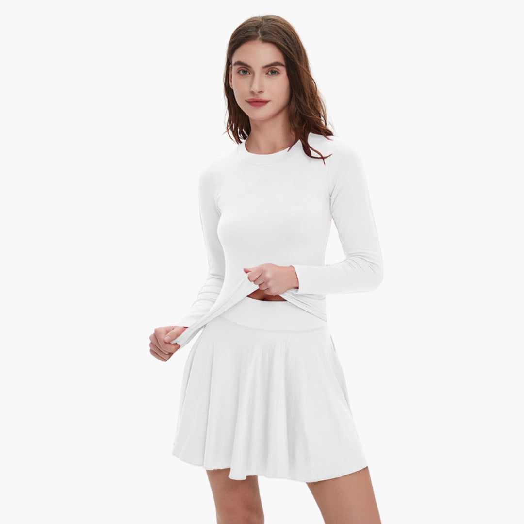 Robe femme à manches longues et jupe ample