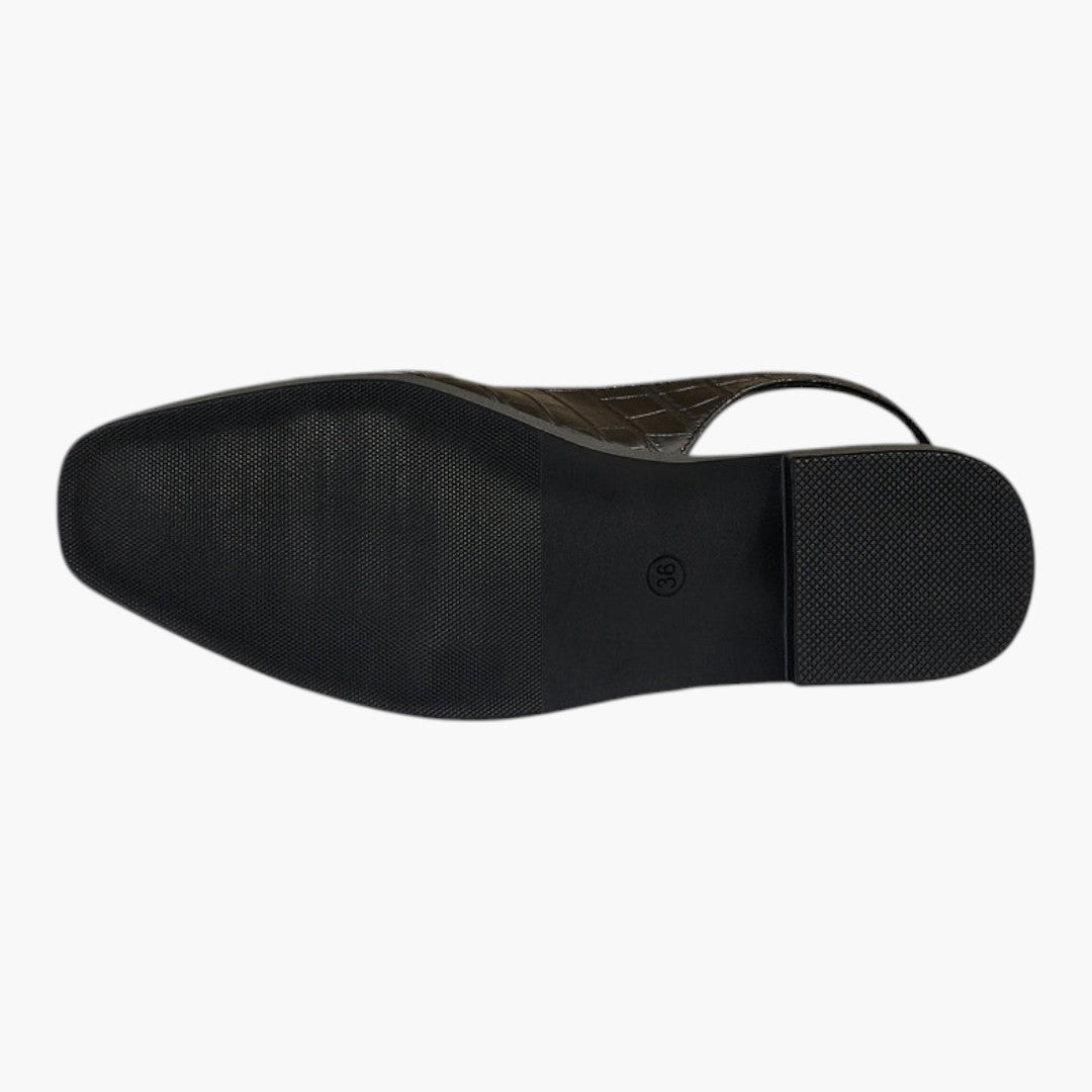 Sandales Femme avec Bout Carré et Boucle Métallique