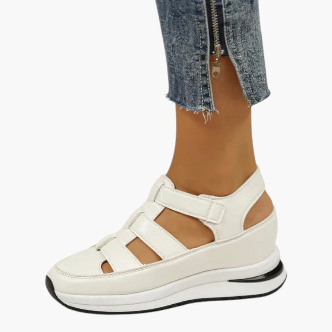 Damen Sandalen mit Plateau und verstellbaren Riemen