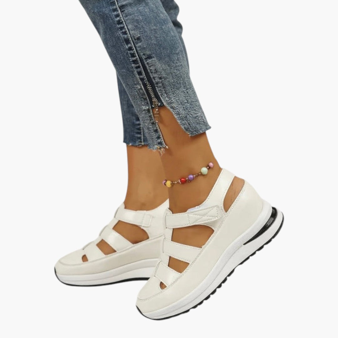 Damen Sandalen mit Plateau und verstellbaren Riemen