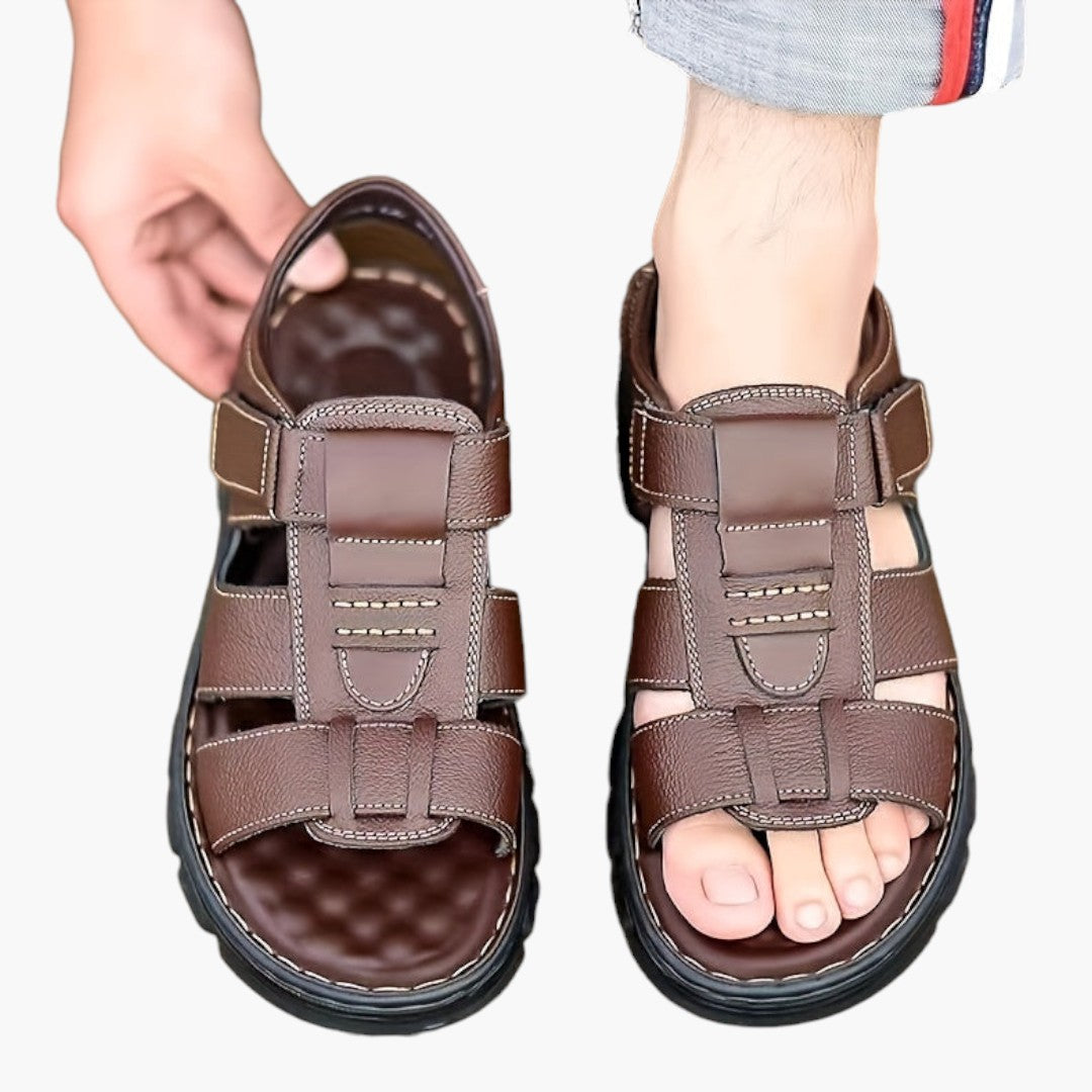 Men's Open-Toe Sandals with Rubber Soles