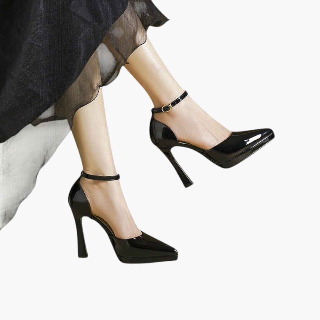 Sandalias de tacón para mujer con plantilla acolchada y hebilla ajustable