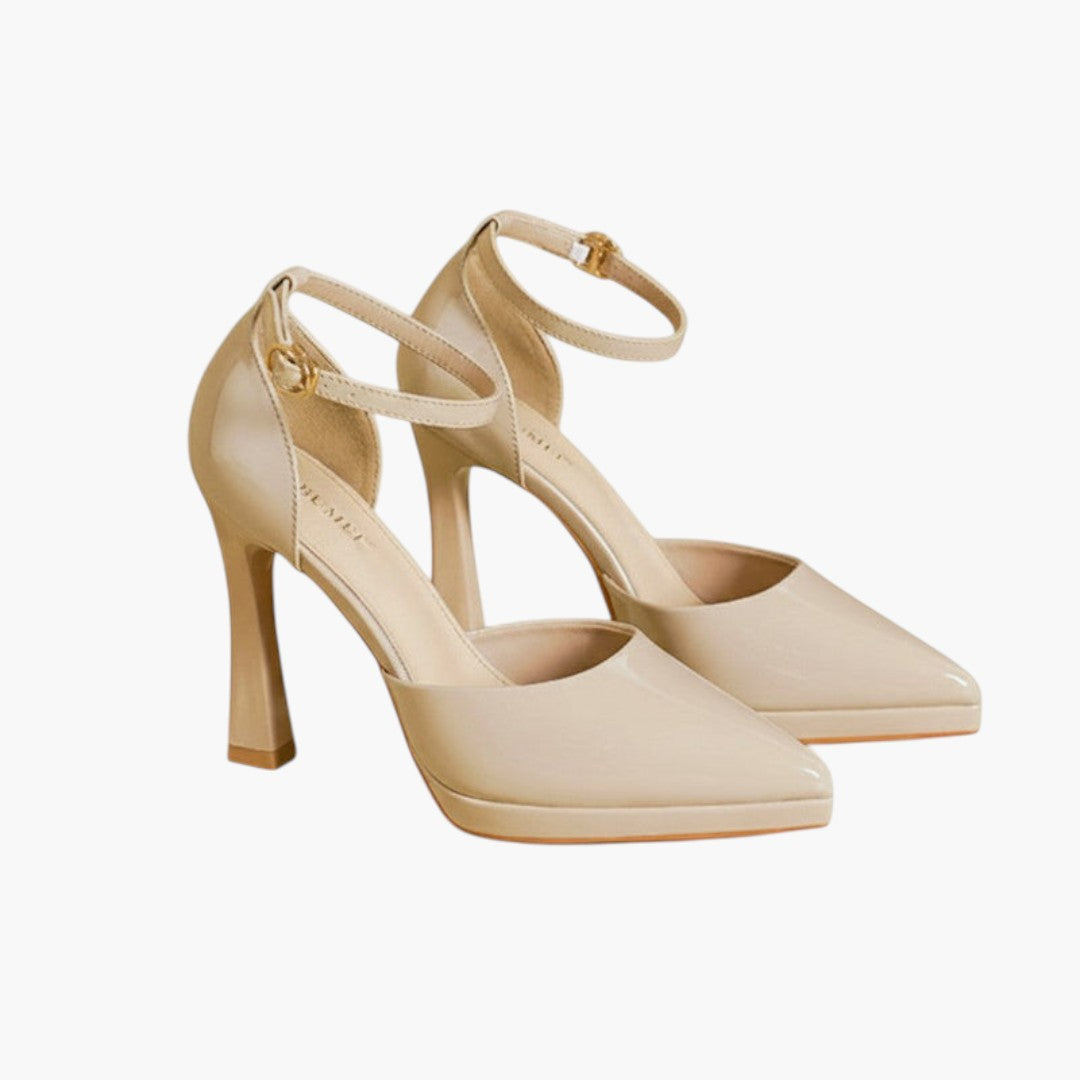 Sandalias de tacón para mujer con plantilla acolchada y hebilla ajustable