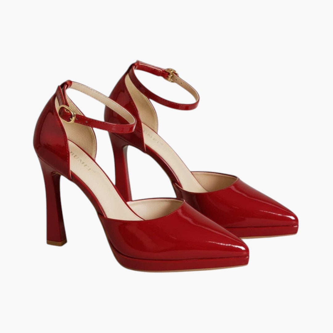 Sandalias de tacón para mujer con plantilla acolchada y hebilla ajustable