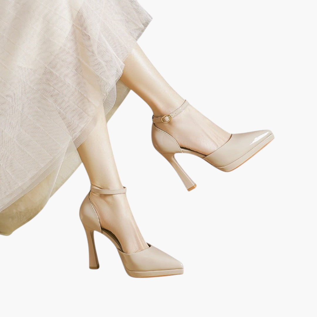 Sandalias de tacón para mujer con plantilla acolchada y hebilla ajustable