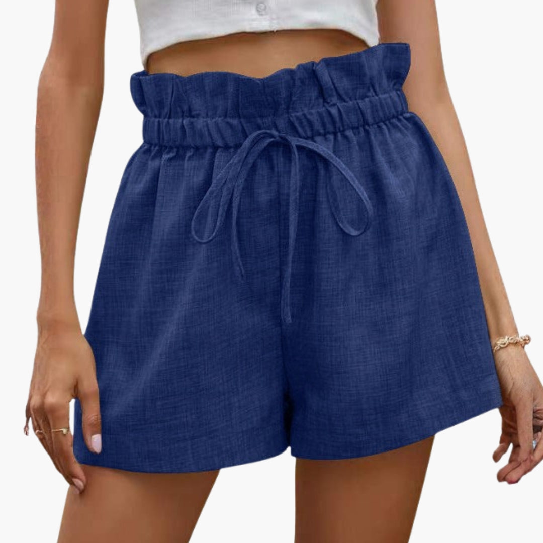 Pantalones cortos cargo para mujer con cintura elástica