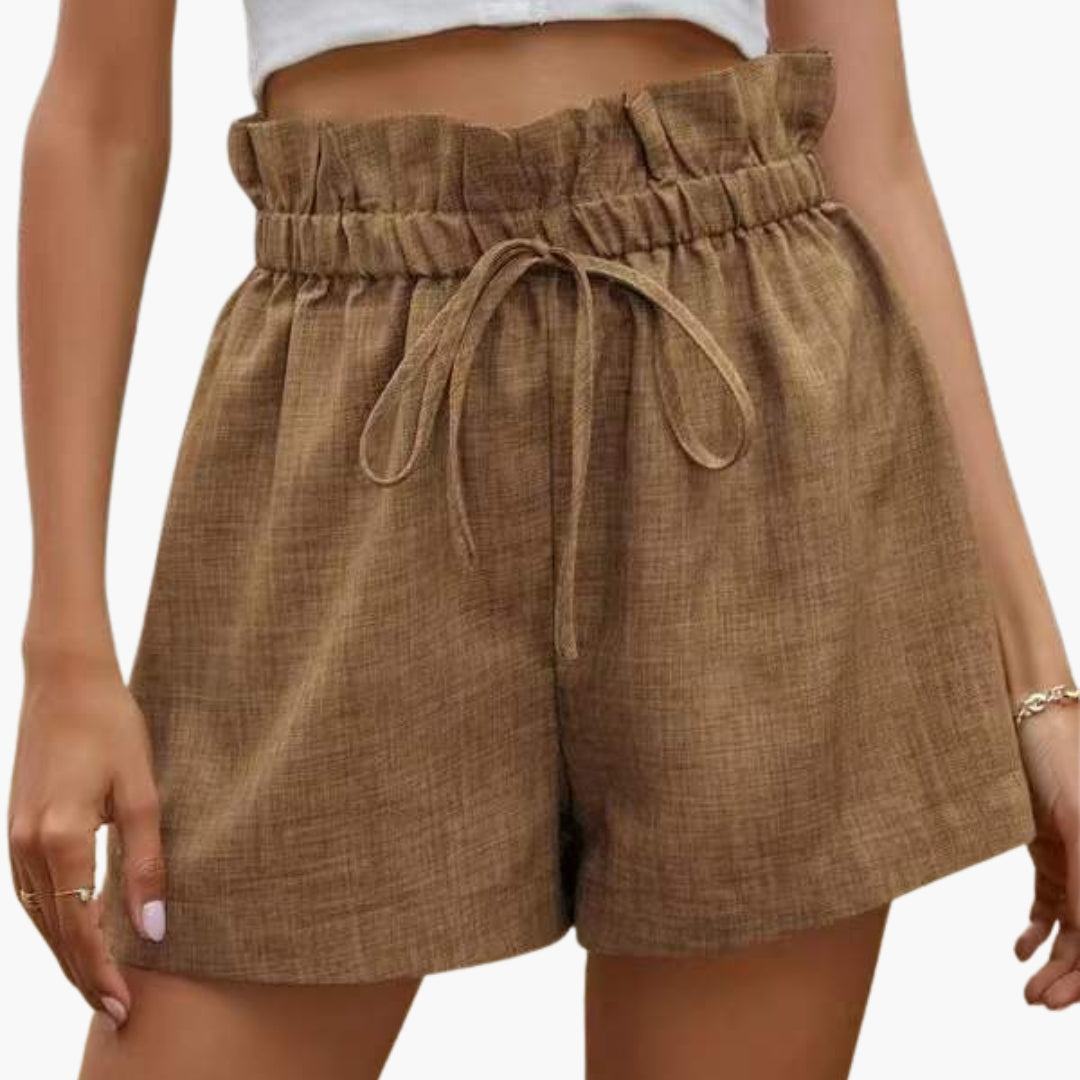 Pantalones cortos cargo para mujer con cintura elástica