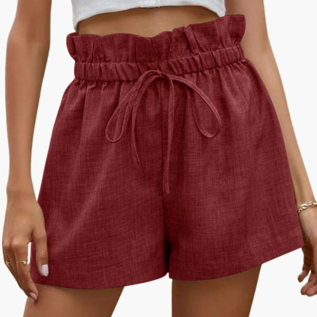 Pantalones cortos cargo para mujer con cintura elástica