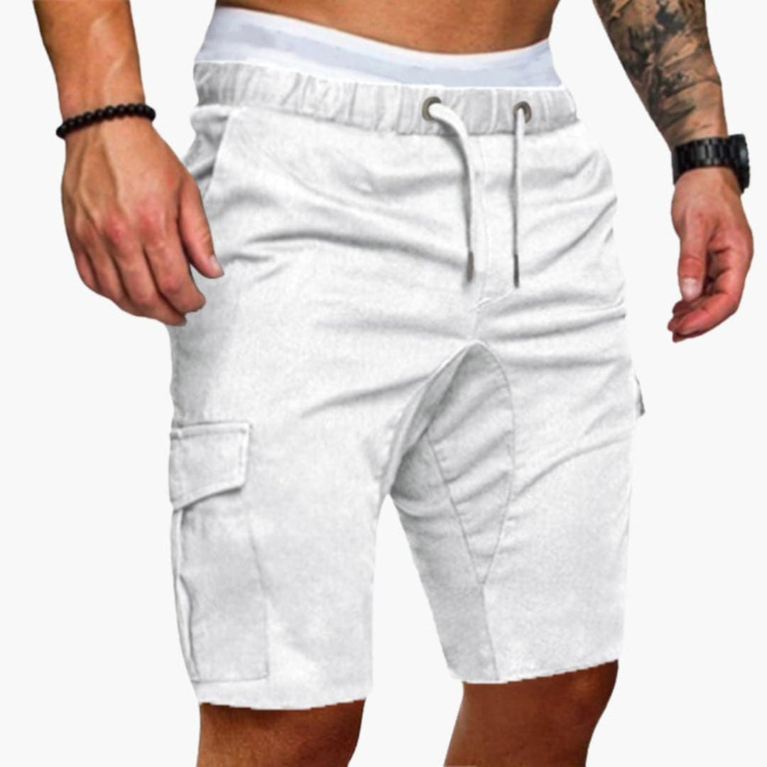 Calções Cargo Curtos para Homem com Cintura Elástica