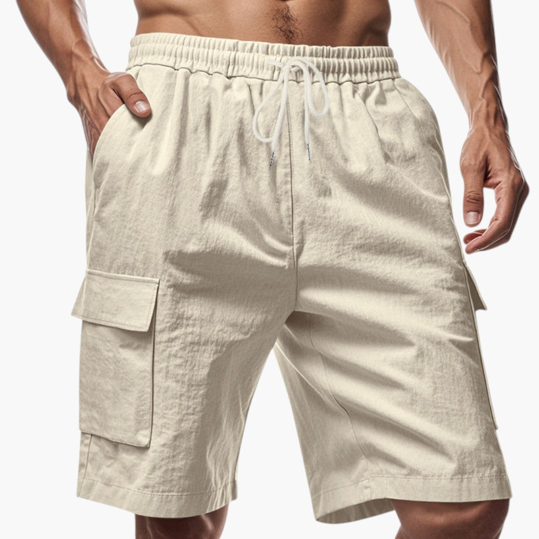 Short Cargo Homme avec Cordon de Serrage et Poches