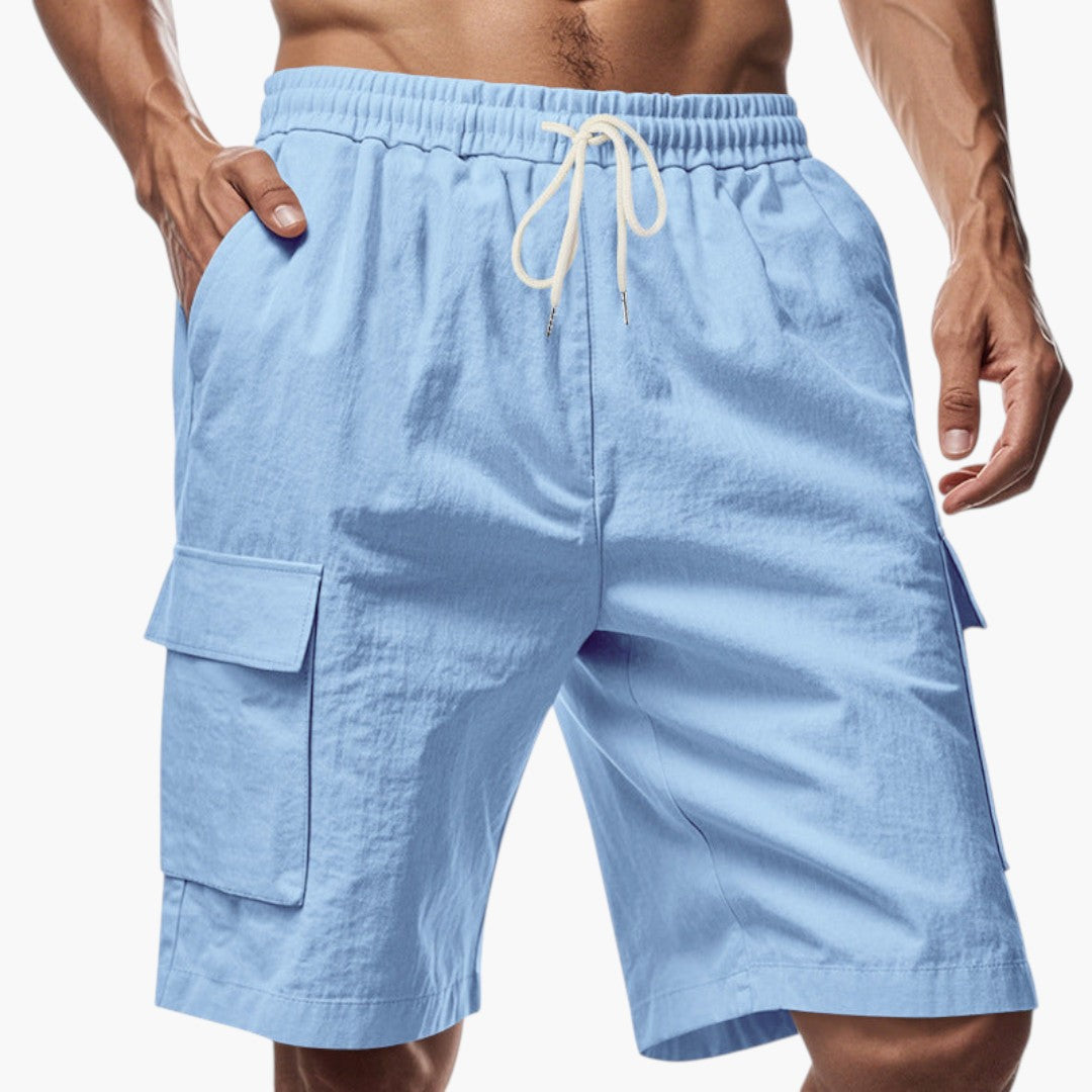 Short Cargo Homme avec Cordon de Serrage et Poches