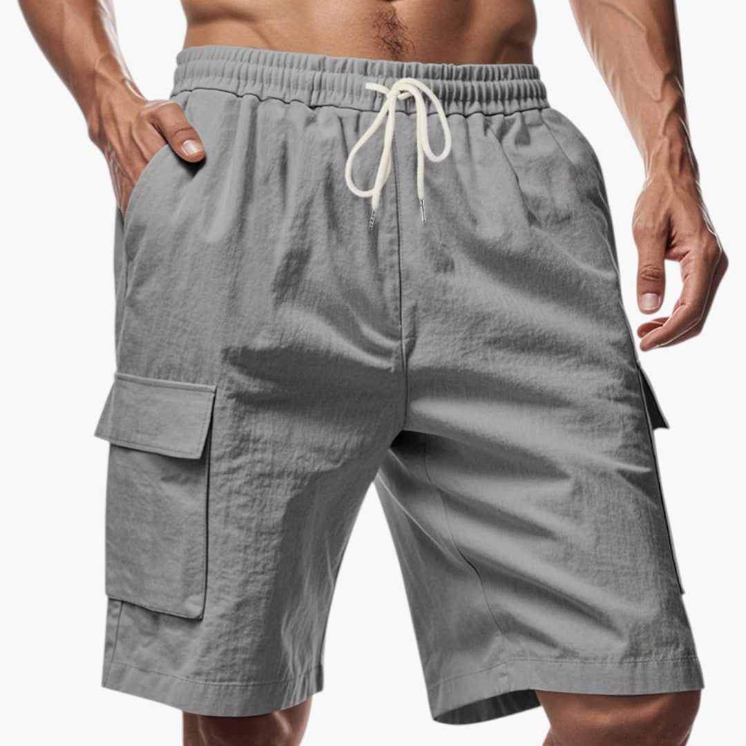 Short Cargo Homme avec Cordon de Serrage et Poches