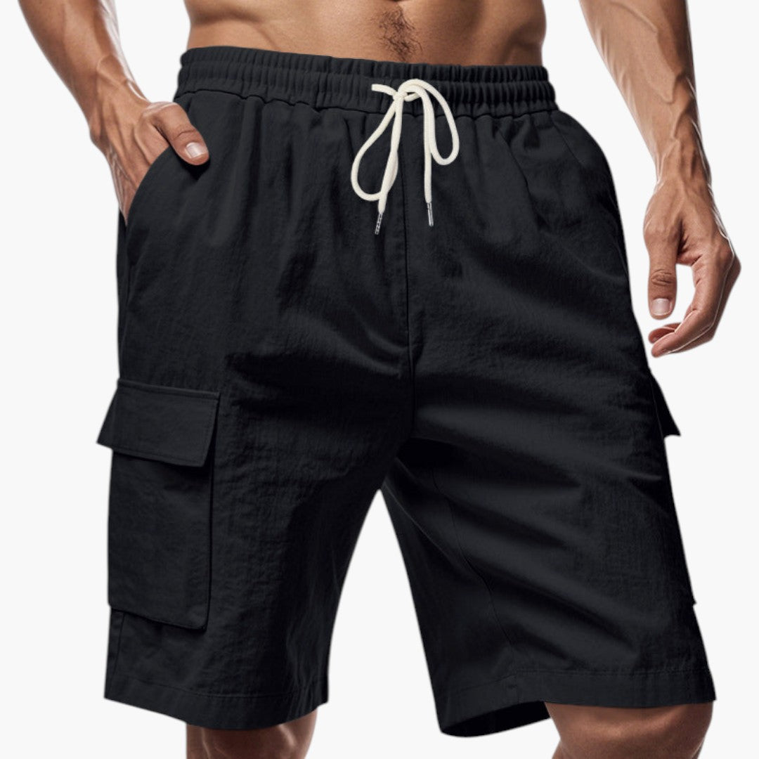 Short Cargo Homme avec Cordon de Serrage et Poches