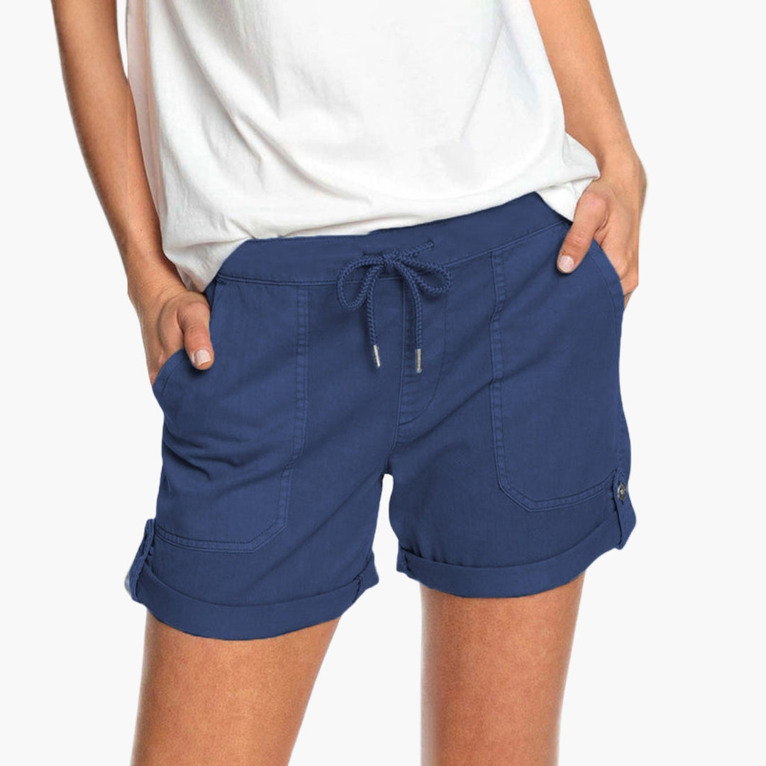 Short Femme avec Ourlet Retourné