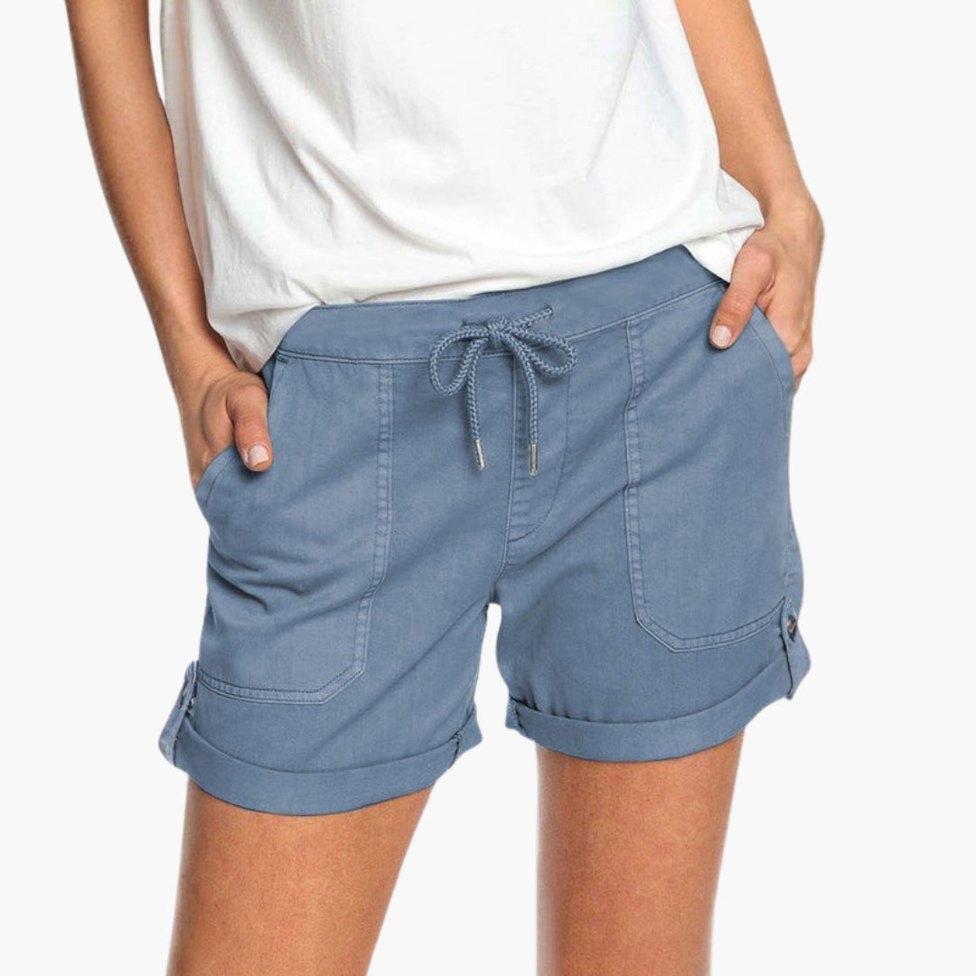 Short Femme avec Ourlet Retourné