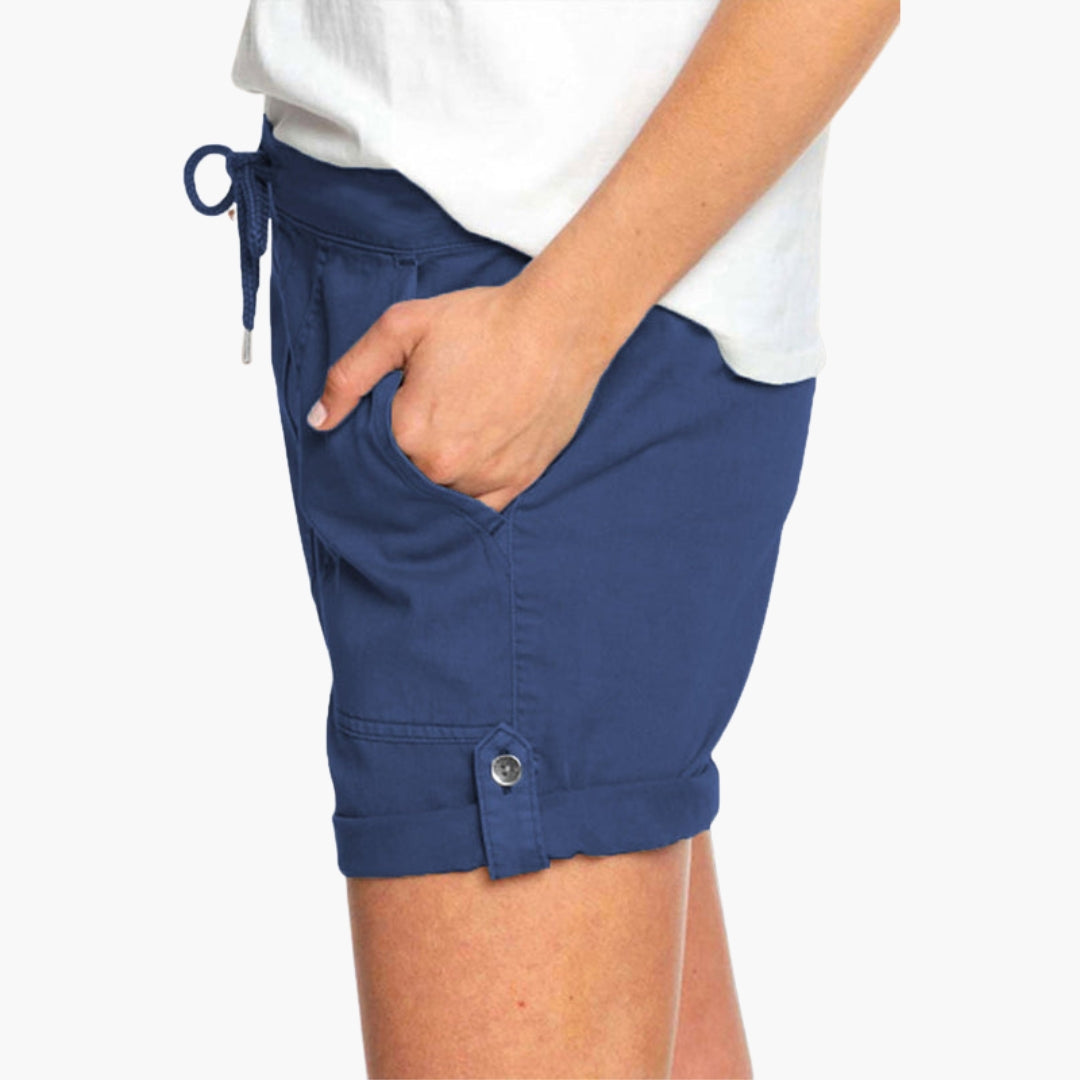 Short Femme avec Ourlet Retourné