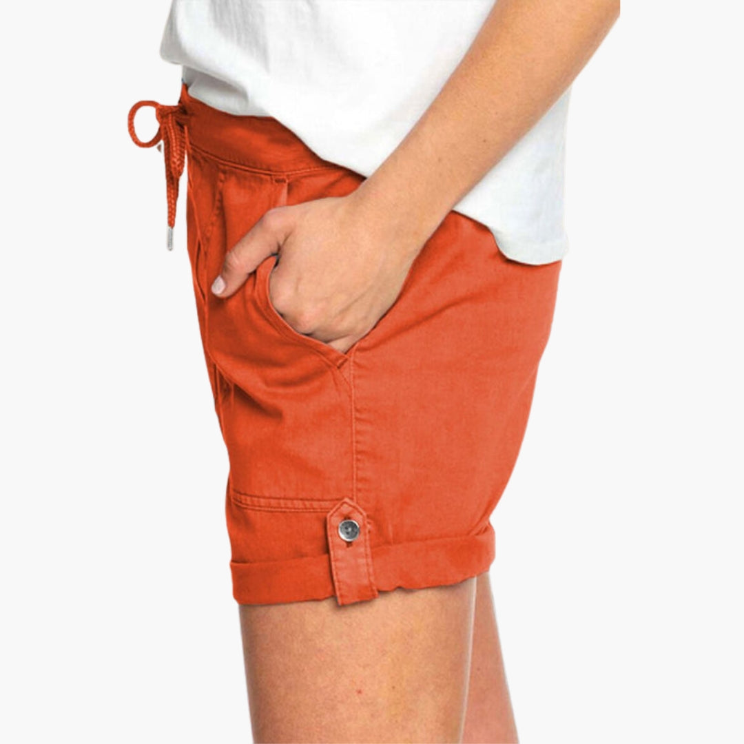 Short Femme avec Ourlet Retourné