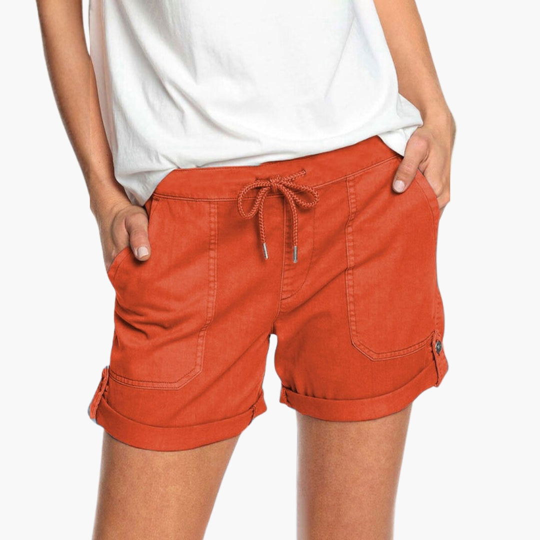 Short Femme avec Ourlet Retourné