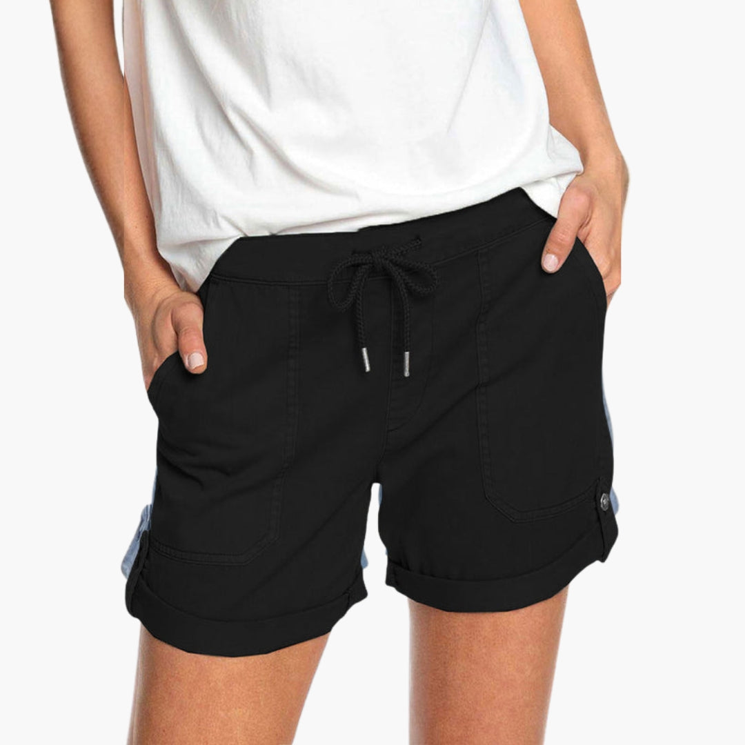 Short Femme avec Ourlet Retourné