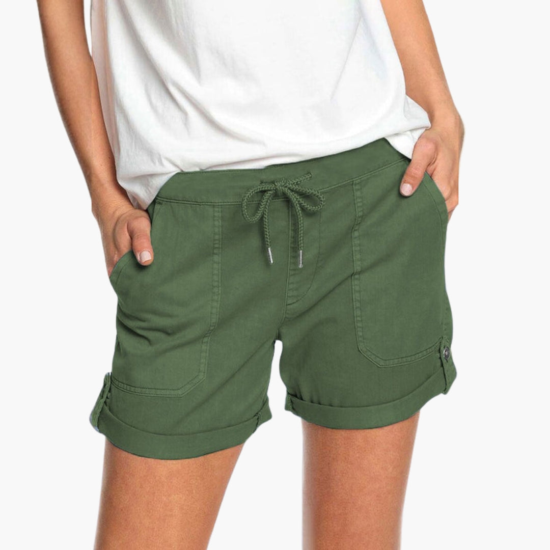 Short Femme avec Ourlet Retourné