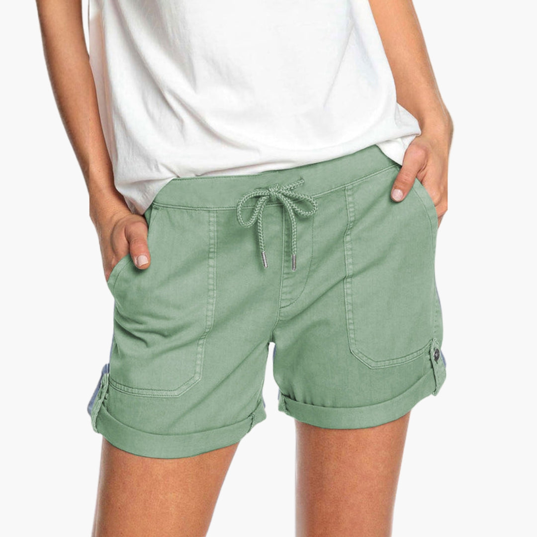 Short Femme avec Ourlet Retourné