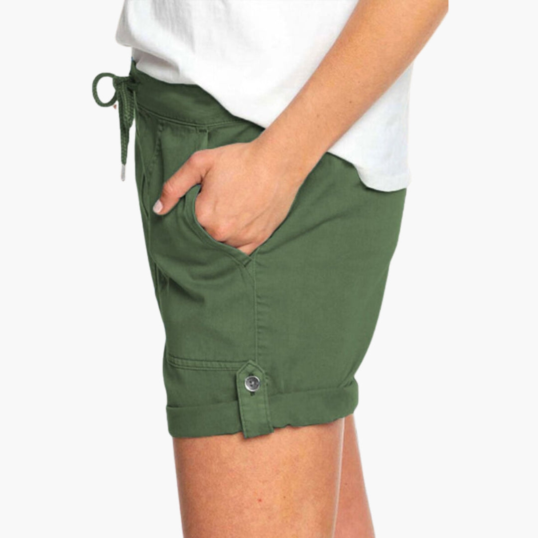 Short Femme avec Ourlet Retourné