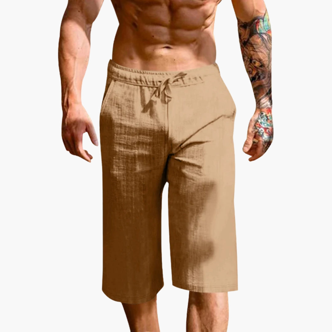 Kort sportshommeshorts med rette ben