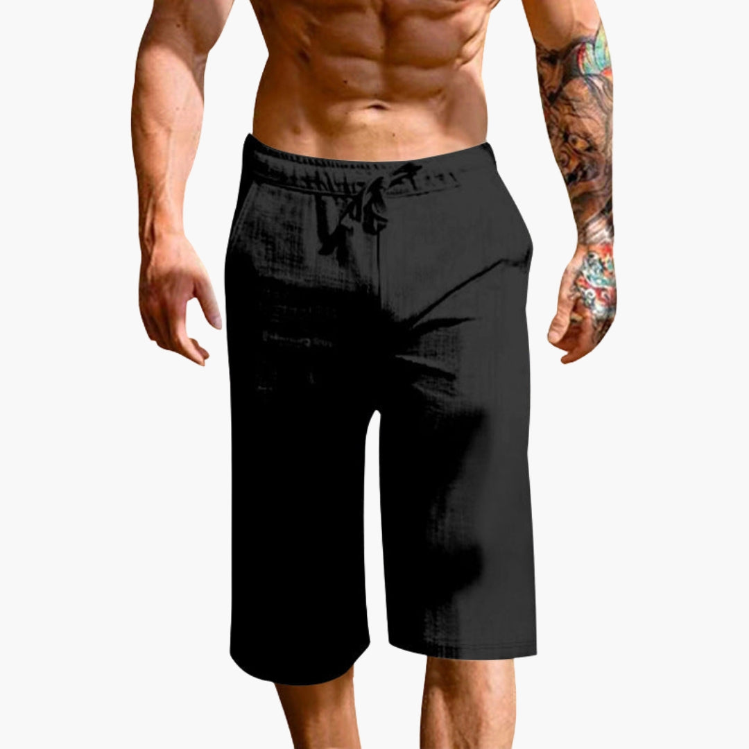 Kort sportshommeshorts med rette ben