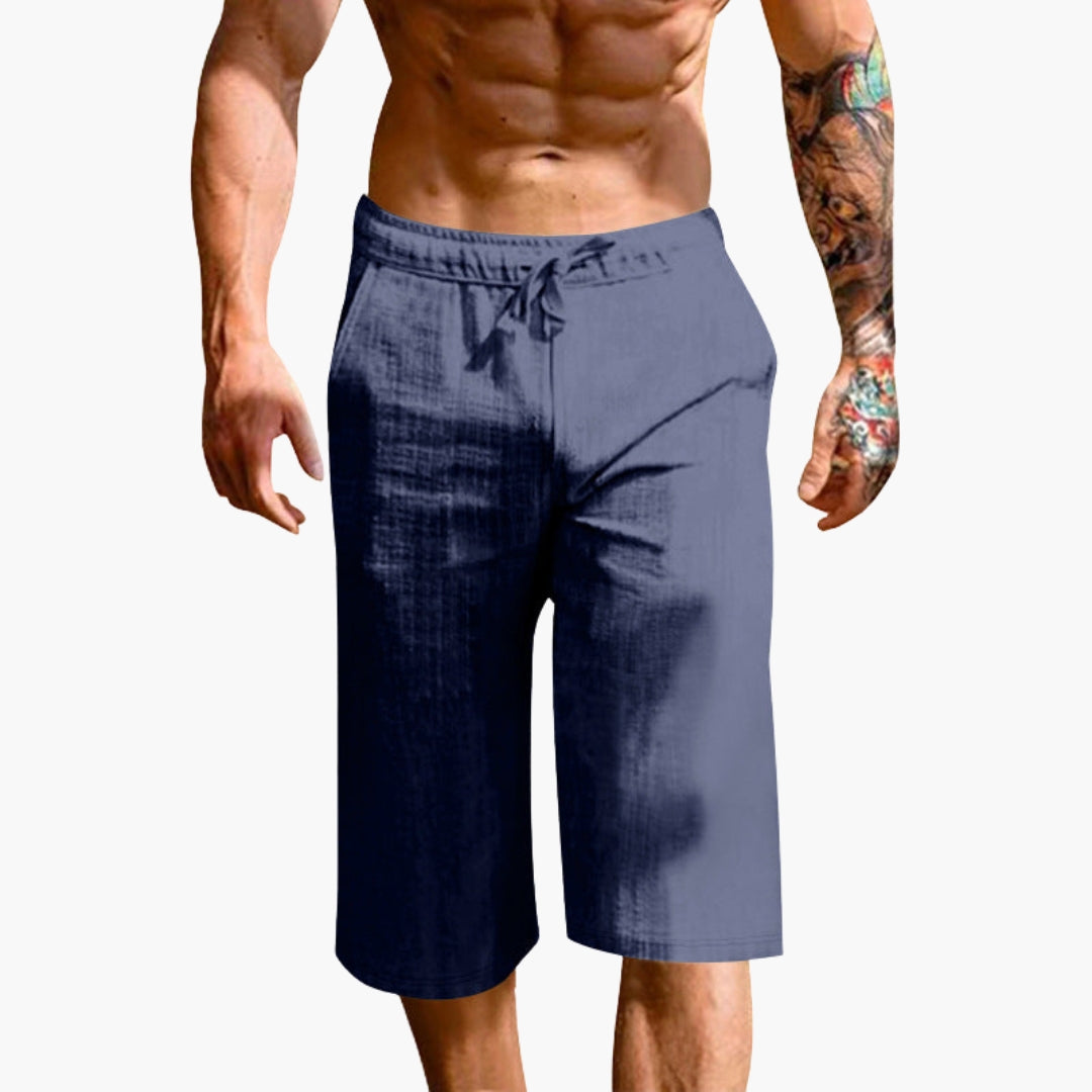 Kort sportshommeshorts med rette ben
