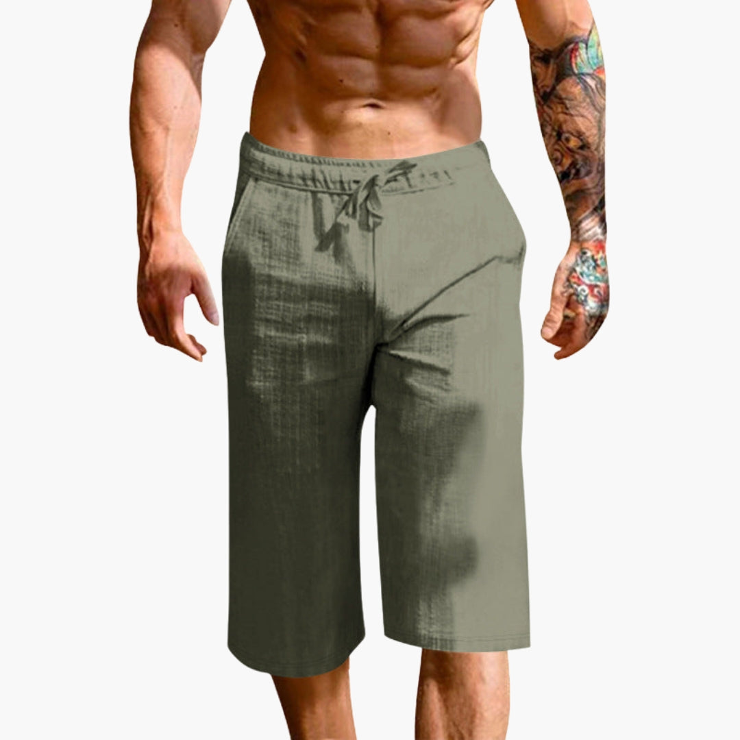 Kort sportshommeshorts med rette ben