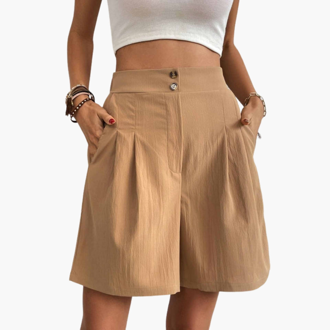 Short Taille Haute Femme a Jambes Larges