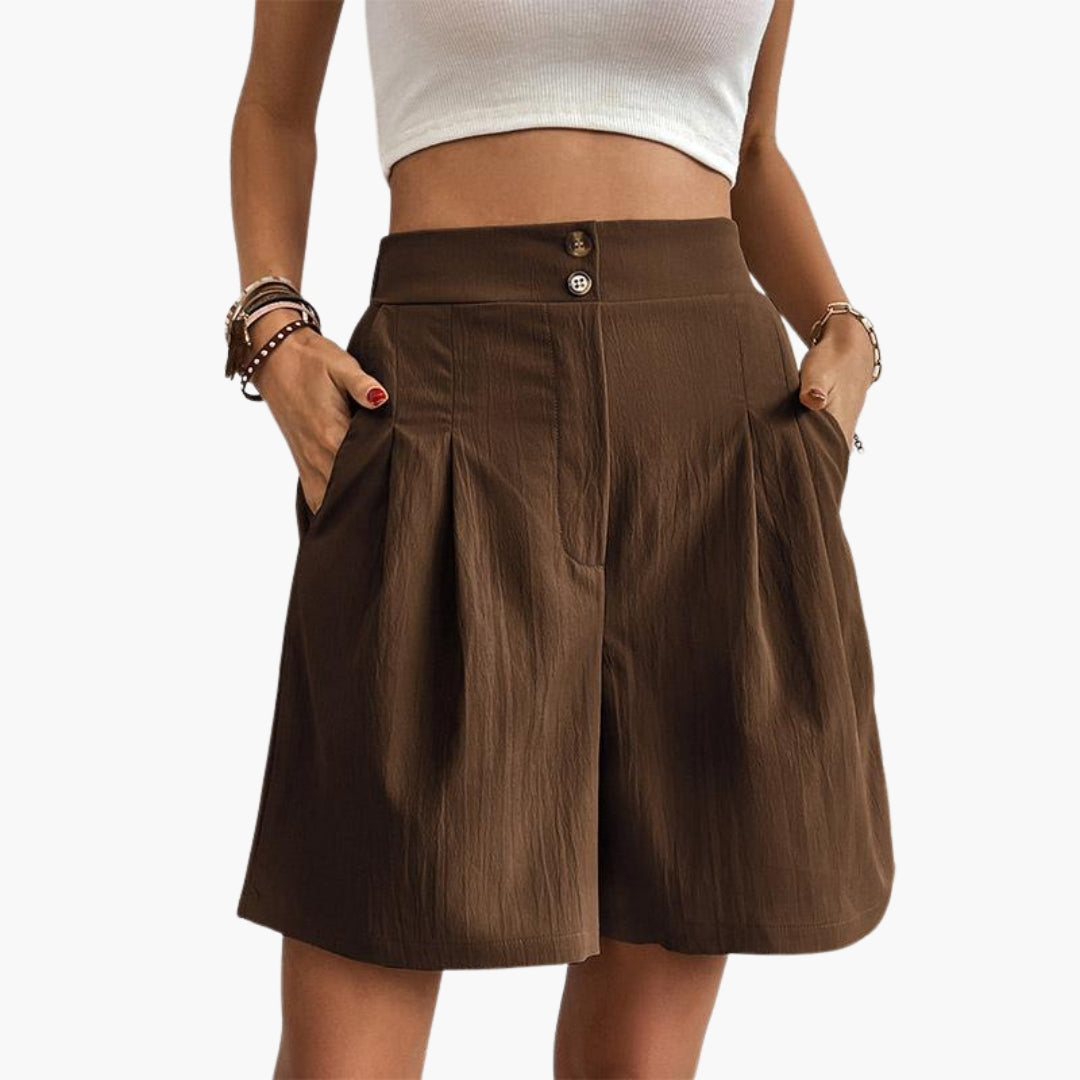 Short Taille Haute Femme a Jambes Larges