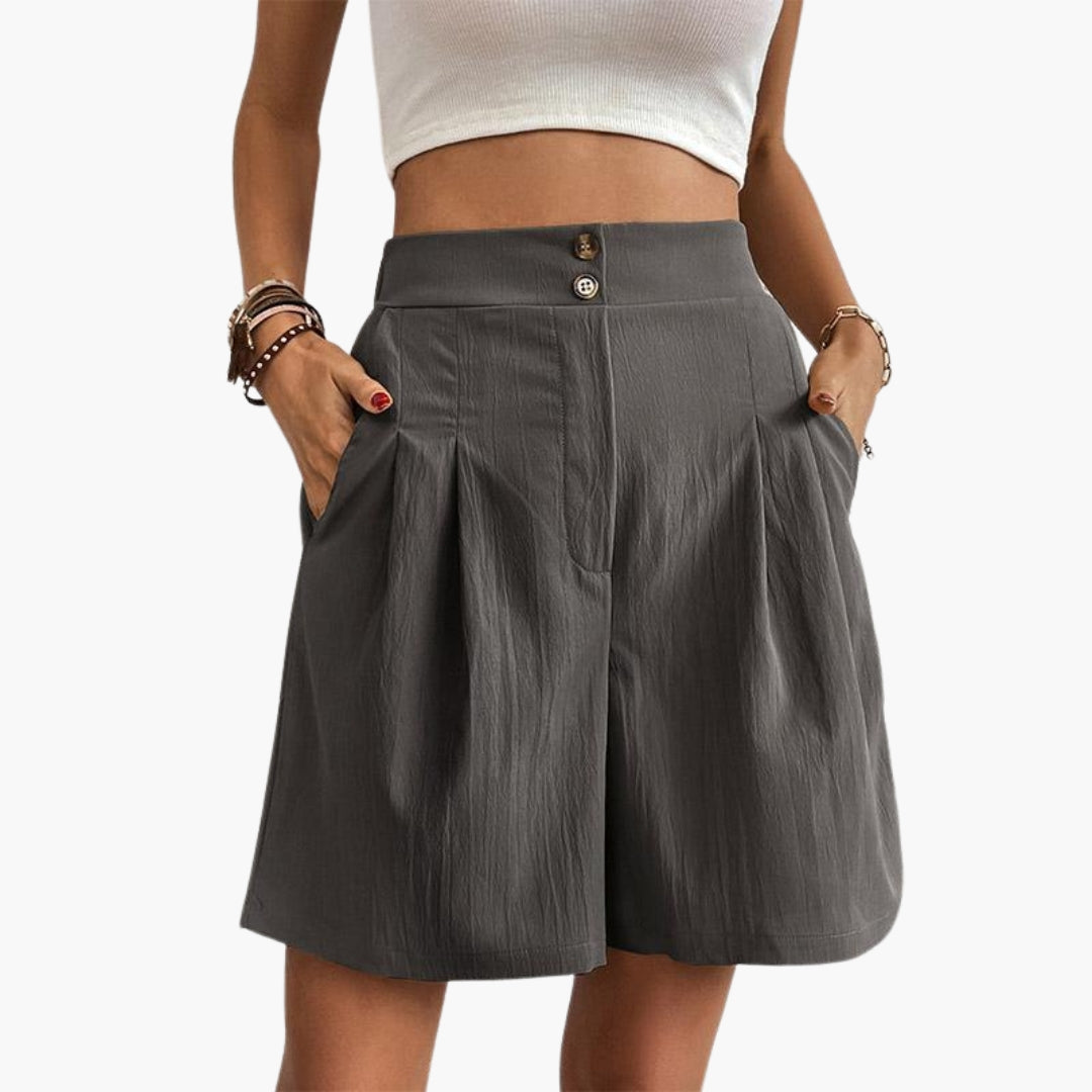 Short Taille Haute Femme a Jambes Larges