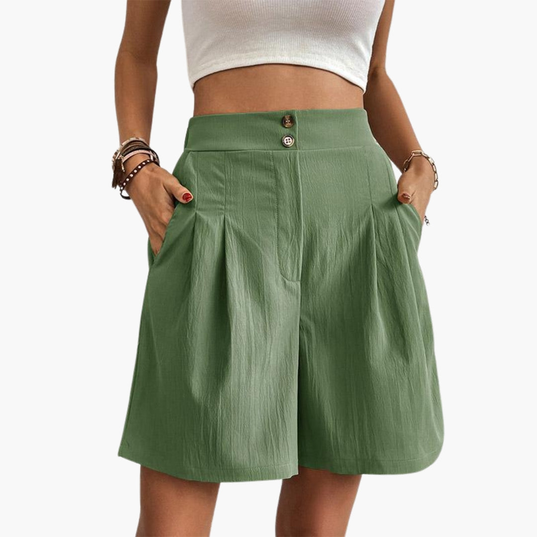 Short Taille Haute Femme a Jambes Larges