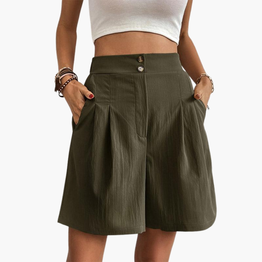 Short Taille Haute Femme a Jambes Larges